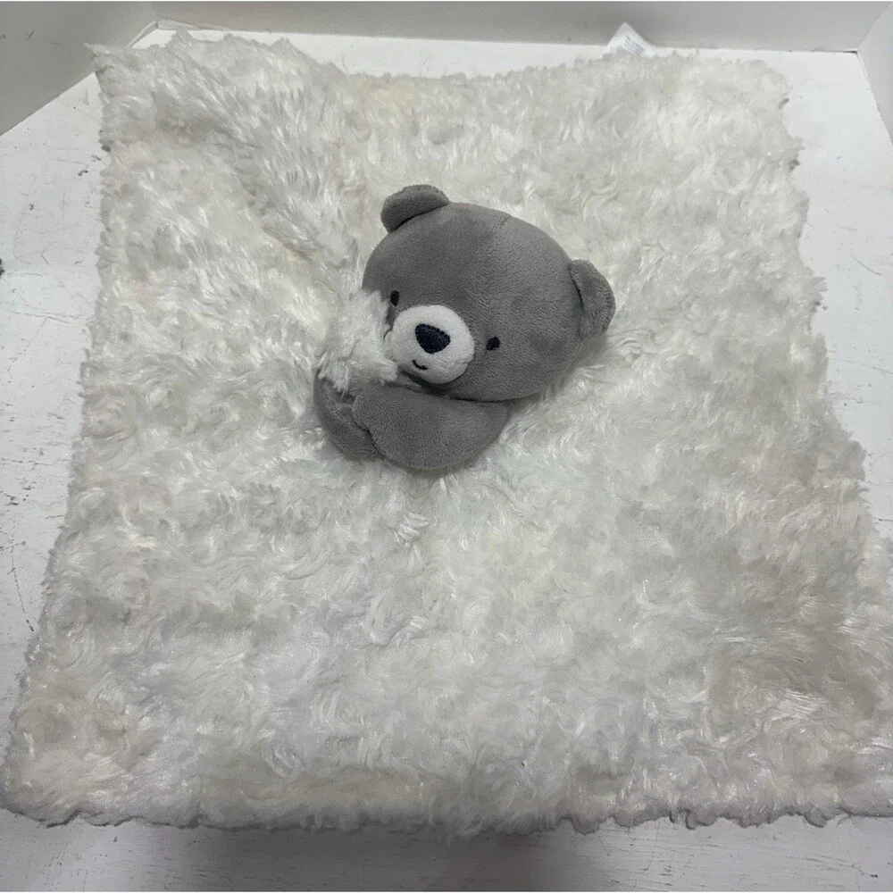 Just One You Grey White Bear Print Lovey 13